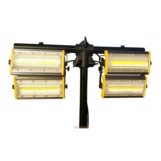 Masz oświetleniowy EPISTAR 4x50W LED -   statyw + cztery lampy LED - Maszty oświetleniowe