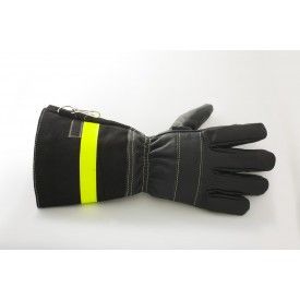 Rękawice strażackie FIRE-MAX -  mankiet z żółtą taśmą odblaskową - Rękawice strażackie CNBOP